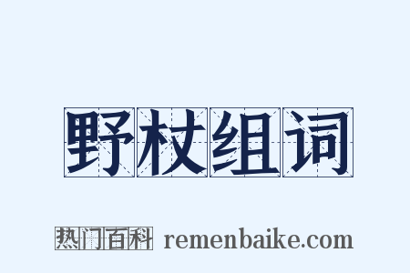 野杖组词是什么意思的图片